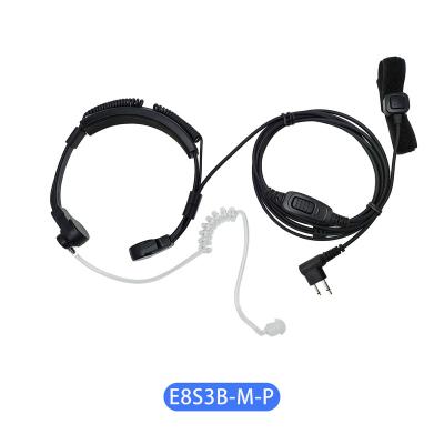 China Neckband E8S3B-M-P Acoustic Neckband Throat Monitor Earphone Tube Earphone with Finger MIC PTTs for Motorola M 2pins plug for sale