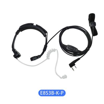 China Neckband E8S3B-K-P Tube Earphone Throat Check Acoustic Earphone With Finger PTTs Mic Headset For Baofeng Kenwood for sale