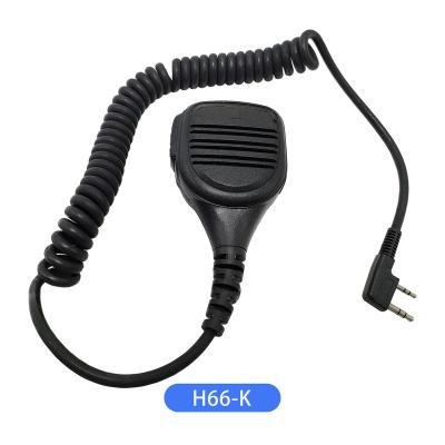 China Handheld Microphone H66-K for Baofeng TYT Hytera Indoor Speaker Microphone 2 Remote Control Pins K Plug IP55 Waterproof for sale