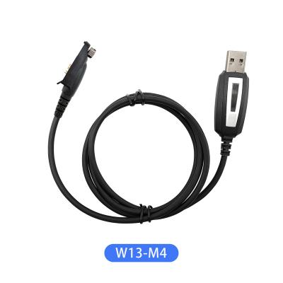 China two way radio & W13-M4 Walkie Talkie OEM ODM Programming Data Cable with High Compatibility Chip for Motorola Two Way Radio with M4 Connector for sale