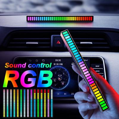 China Amazon Hot Selling Modern Modern RGB LED Voice Control Light Sound Activated Music APP Control RGB Ambient Rhythm Lights for sale