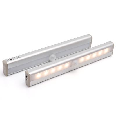 China Amazon Hot Sale Modern USB Induction Light Cabinet Bedroom Motion Sensor LED Rechargeable Wardrobe Light with Magnetic for sale