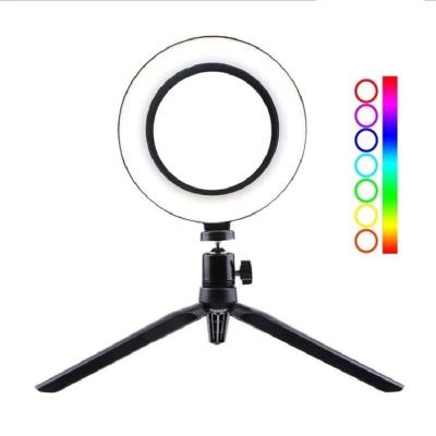 China 360 Degree Super Hot Factory Supply 10in 26cm Direct Rotating Mobile Phone Holder Stand Desk RGB Led Ring Light For Beauty Used In Makeup Room Studio Room Workshop for sale