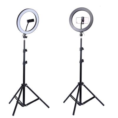 China Adjustable Shine 26cm Tripod With Ring Flood Light Shaped Selfie Led Lamp Photography Makeup Stand Lamps Photo Booth Security Lights For iPhone for sale