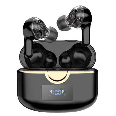 China Music Streaming Dropshipping Dynamic Headphones TWS 2 Drivers Moving Coil Radio Earbuds 4 Microphone Headset Touch Control High Fidelity Earphone for sale