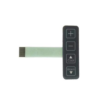 China Home Appliance Polyester Membrane Switch Keyboard Printing Cell Phone Metal Customized Long Button Electronic PET Flat Keypad Feature Material for sale