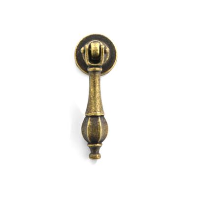 China New Design Vintage Traditional Cabinet Handles Bronze Furniture Drawer Handle Ring Knob for sale