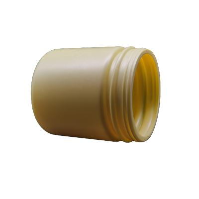 China HDPE Material Cosmetic Hot Sale Yellow Color Cream Lids Round Cosmetic Cream Jars Empty Cosmetic Containers for sale