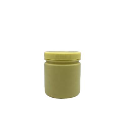 China Cosmetic Jar 500ml , Plastic Hair Care Cream Jar Scrub Body Butter Jar PP Yellow Jar Factory Outlet for sale