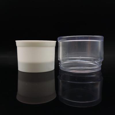 China Food Packaging Stain Supply Pet Material Transparent Color Plastic Cream Jars With Lids Luxury Cream Jar for sale