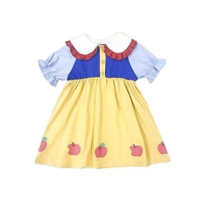 China Lovely Breathable Hot Sale Toddler Flutter Sleeve Design Dresses Dressing Skirt For Girls Model for sale