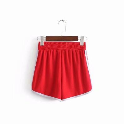 China Breathable Red Gray Color Women's Environmental Friendly Women's Casual Shorts Shorts for sale