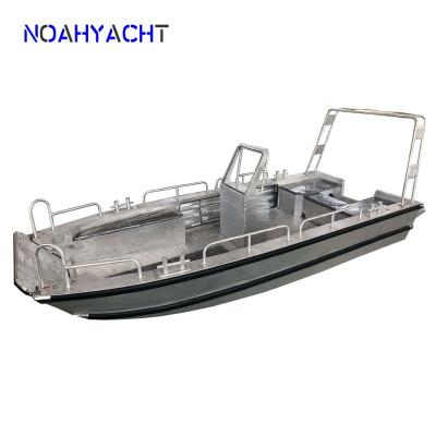 China Large Aluminum Landing Craft 550 Relaxing Working Barge Fishing Boat With Center Console For Sale for sale