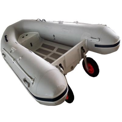 China Double V aluminum hull aluminum RIB Inflatable Tender of ALU 330 aluminum with transom wheels for sale