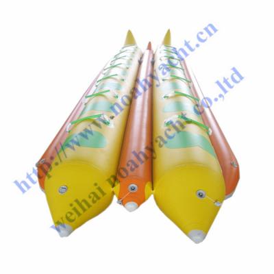 China 0.9mm 1.2mm PVC 5 seaters relaxing inflatable banana boat for sale for sale