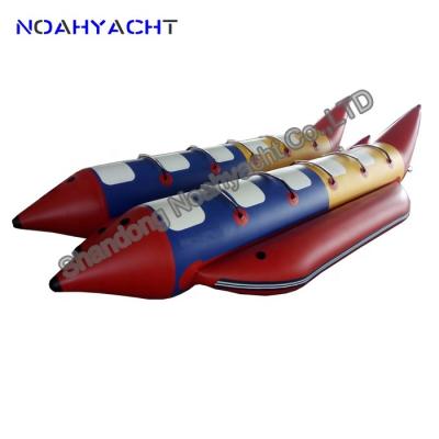 China 0.9mm 1.2mm PVC Flying Fish Relaxing Inflatable Banana Boat for sale