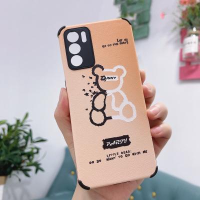 China Best Selling Wholesale High Quality Anti-fall Shockproof Luxury Customize Phone Case Accessories Leather Cover For OPPO Reno 6 for sale