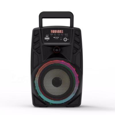 China 2021 New Colorful LED Light Subwoofer Outdoor Portable Wireless Stereo Bass Boofer Colorful Led Bluetooth Speaker With Microphone For Party MK-601 for sale