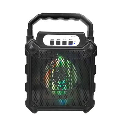 China Wholesale Premium Luxury Amazon BT 5.0 Mini Portable Wireless FM Radio Bluetooth Extra Bass Speaker Colorful LED Light With Subwoofer for sale