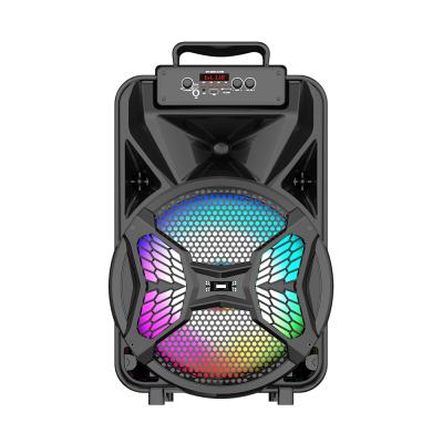 China Audio Light JBK-1201 1202 Colorful LED Large 12 Inch Speaker Box Style Classic Party PA Grill Battery Portable Speaker Full Size With Cart Karaoke for sale