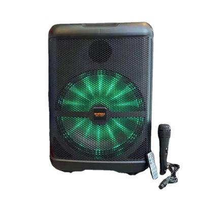 China New Model QS-1291 Colorful LED Light 12 Inch Portable Outdoor Bluetooth Subwoofer Speaker P.M.P.O 2000w Large Subwoofer Karaoke DJ With Microphone for sale