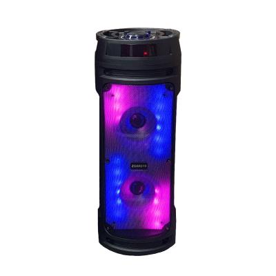 China LED New ZQS6210W High Light Sound Quality Subwoofer Party Speakers bluetooth DJ Outdoor Light Colorful With 30w Karaoke Remote Control Speaker for sale