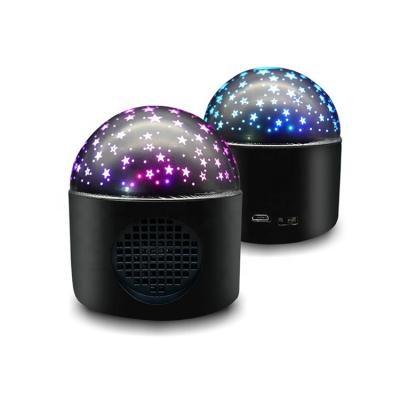 China Disco Colorful Light Stage RGB LED DJ Smart Star Led Starry Colorful Wireless Music Speaker Bluetooth Night Light Rotating Night Light for sale