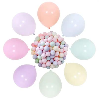 China Macaron latex balloon 10 inch round latex helium balloon party decoration Macaron pastel color balloons for sale