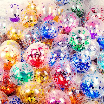 China 12inch Confetti Gold Star Confetti Latex Balloons Glitter Balloons Wedding Party Decoration Clear Helium Balls for sale