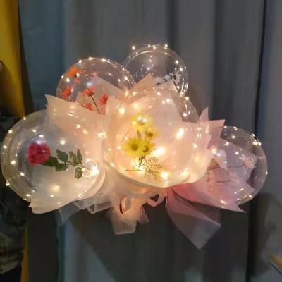 China Small Daisy Daisy Ball Bobo Ball Rose Bouquet LED Lighted Holiday Material DIY Creative Surprise Package Romantic Standing Flower Bobo Ball for sale