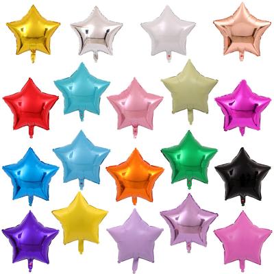 China Multicolor Five-pointed Pentagram Wedding Party Decoration 10in Star Pentagon Foil Balloon Birthday And Party Foil Balloon for sale