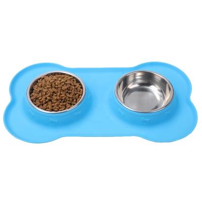 China Sustainable Hot Sale Dog Bowl Feeder Rolls With Dog Bowl Mat For Cats And Dogs Pets for sale