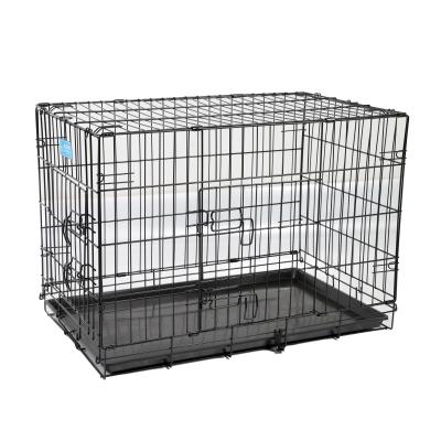 China Breathable Safe And Foldable Single Door Metal Dog Crate Pet Cages Carriers for sale