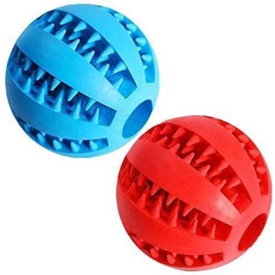 China Chew Viable Feeder Pet Food Dog Ball Exercise Game I.Q. Cleaning Training Toy Ball for sale