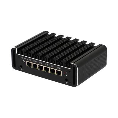 China Pfsense Industrial Fanless Router Firewall Core i5 i7 Mini PC 6*RJ45 LAN Cele 3955U PC Support VPN and SD-WAN for sale