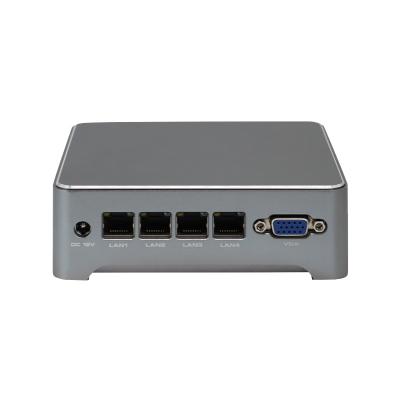 China Industrial Cheap Mini PC J1900 Quad Core 4 Gigabit Ethernet NUC Fanless Computer for sale