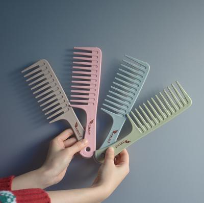 China Comfy Wholesale Hot Sale Custom Copy Custom Salon Wheat Straw Plastic Hair Comb for sale