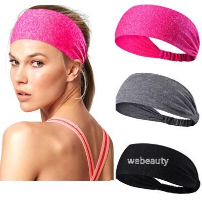 China 2021 Comfortable Soft Athletic Makeup Yoga Headband Wide Elastic Workout Sports Headband For Women for sale