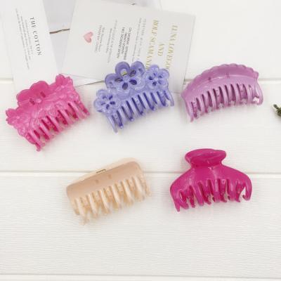 China European and American European and American single PC plastic hair clip style hair clip claw clip big for hair for sale