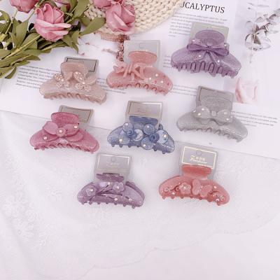 China European and American Style Shape 3D Flower Shower Multi Style Butterfly Clip Long Hair Plastic Hair Claw Clip for sale