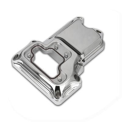 China Chromed Clarity Top Transmission Cover For Harley Touring Twin Cam Street Glide FLHX Dyna Fatboy Softail Breakout FXSTB Softail Slim Night Train 2007-2017 for sale