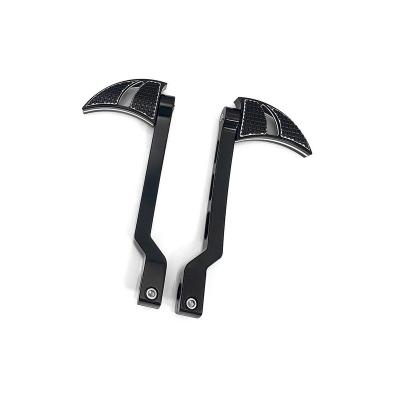 China Black Blade Heel Toe Offset Lever Pegs For Harley Touring Softail Trike Street Road King Electra Glide FLHX FLHR 1990-2022 FLSTC for sale