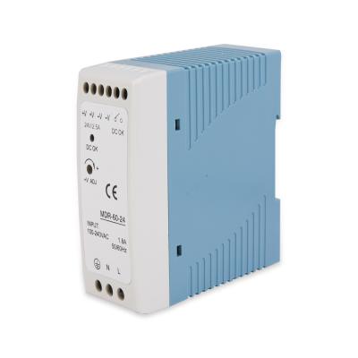 China Class 1 split 2 mdr-60-24 2.5a 60w din rail c45 din rail power supply Hot-selling LED products/changing power supply automation for audio for sale