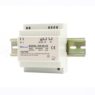 China Dr. type PSU change regular type. low price 60-18 din rail power supply switch mode power supply din rail plastic material for sale