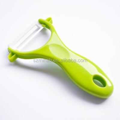 China Sustainable Kitchen Tools Ceramic Peeler With Plastic Handle For Vegetable for sale