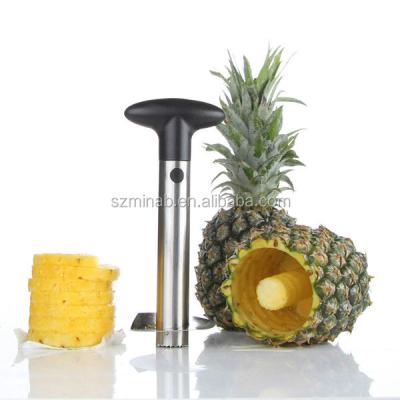 China Viable Hot Sale Stainless Steel Slicer Kitchen Instrument Easy Hollow Pineapple Peeler Punch for sale