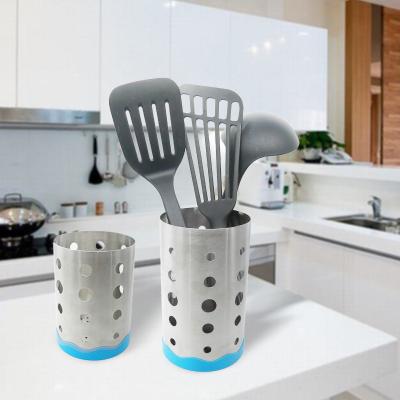 China Sustainable Kitchen Spoon Cutlery Stainless Steel Utensil Holder for sale