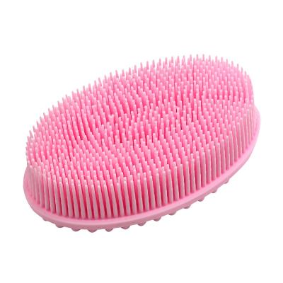 China Stocked of the most comfortable body brush for wet and dry silicone brushing soft exfoliation for silicone body brush for sale