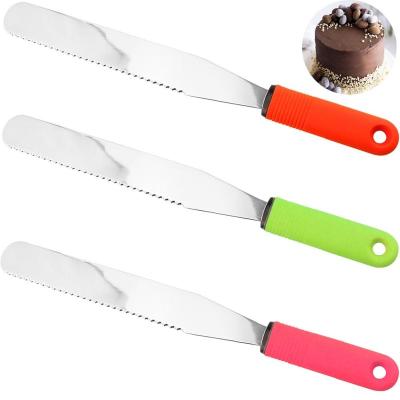 China Kitchen Accessories Viable Tools Serrated Silicone Spatula Set for sale