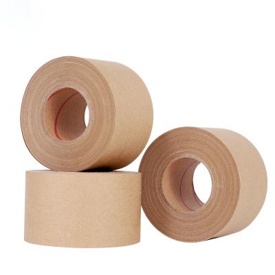 China 7 Size Waterproof Custom Wrapping Tape Reinforced Kraft Wrapping Kraft Paper Glue Wholesale Printed Kraft Paper Tape for sale